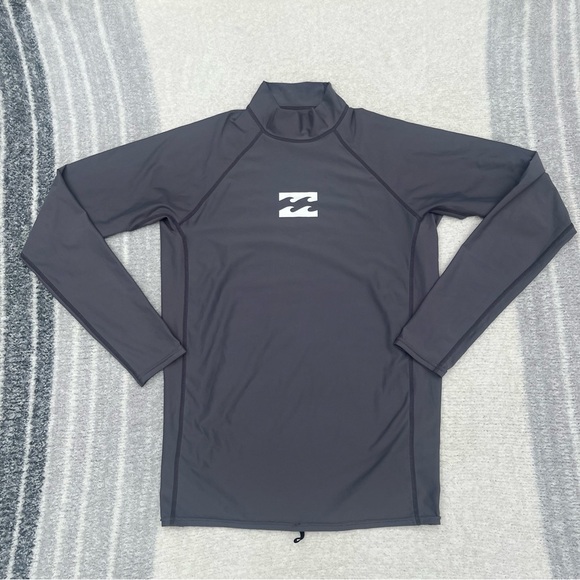 Billabong Men's Charcoal Rash Guard - Picture 1 of 8